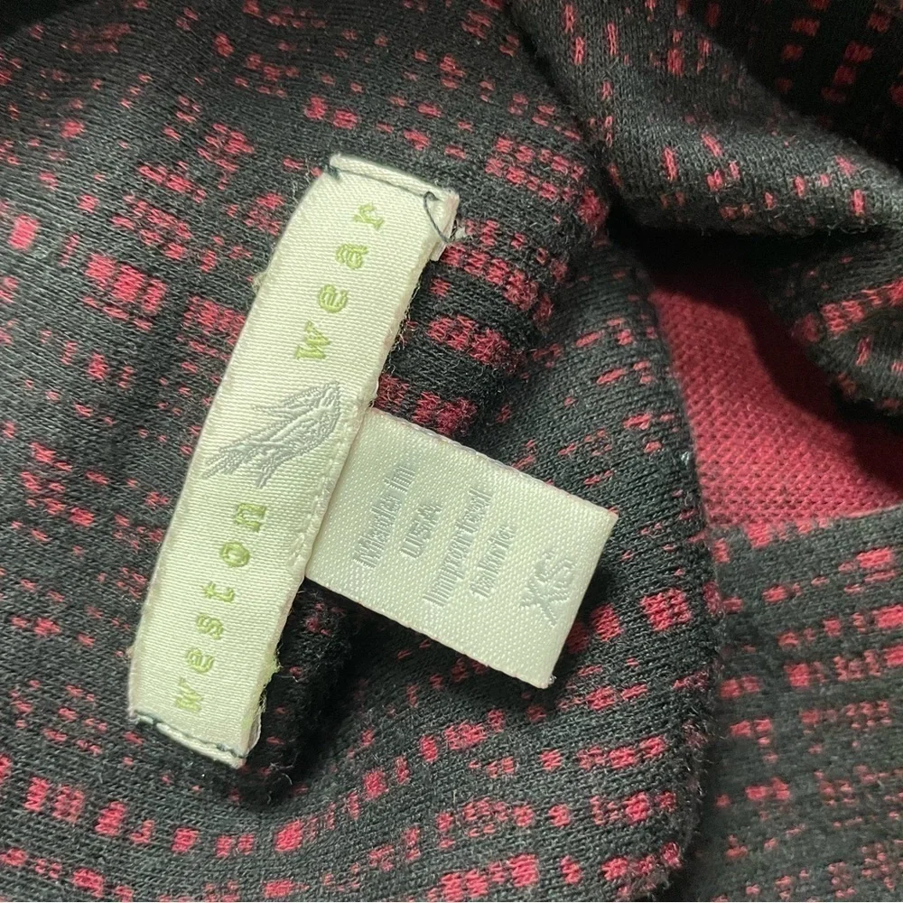 Anthropologie Weston Wear Red Black Workwear Dress XS